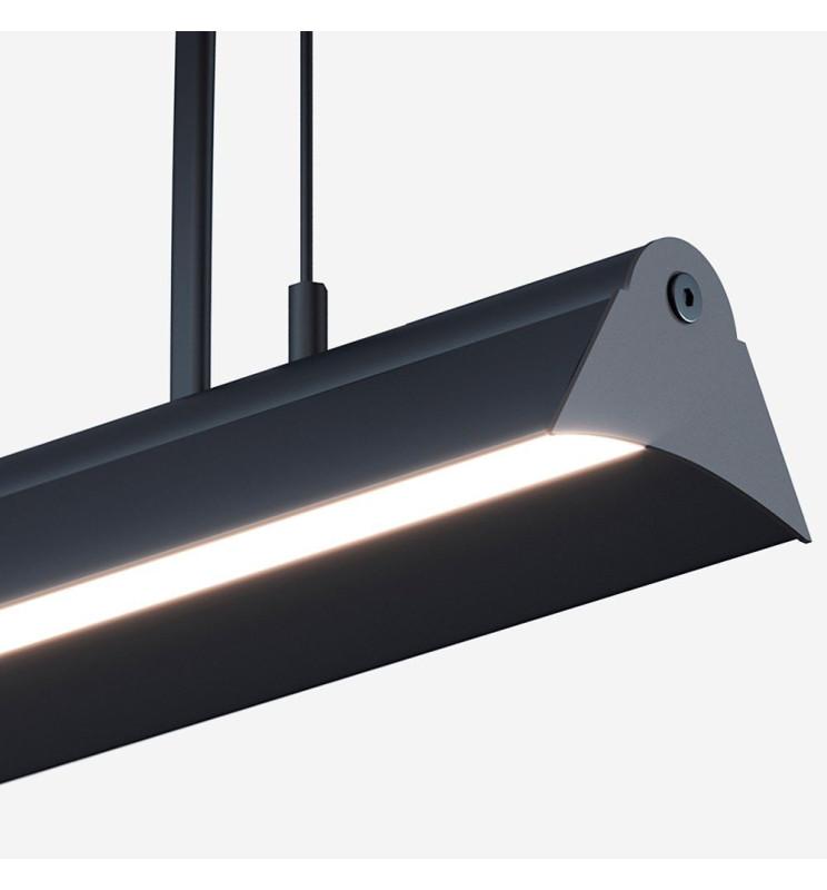 Lámpara Colgante Lineal Negra Regulable en Altura - modelo VIENA Temperatura de Color Blanco Neutro - 4000K Medida 0.5m