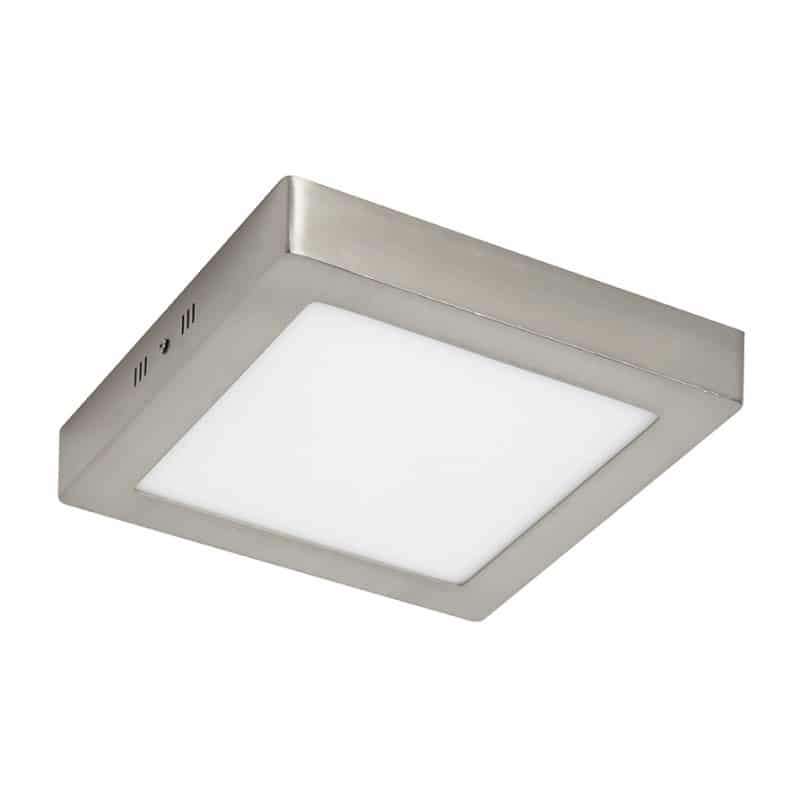 Plafon LED Cuadrado Niquel 24W