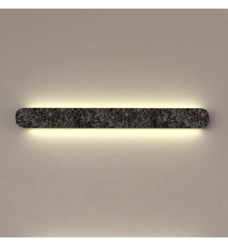 Aplique Lineal Fonoabsorbente MUTE WALL fieltro de PET - Difusor Opal Temperatura de Color Blanco Cálido - 2300K Medida 0.72m